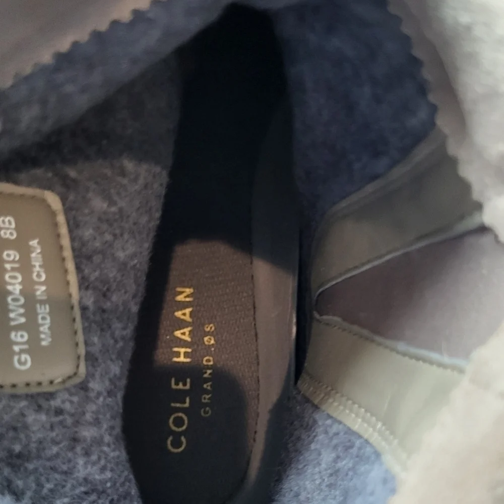 Cole Haan Beige Suede ZERØGRAND Pull-on Waterproof Boots